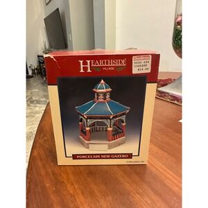 Lemax Hearthside Village Porcelain New Gazebo 1993 Miniature Collectible  EUC